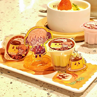 Porte-clés personnalisé en forme de pudding et de gelée, miniature créative, jouet sensoriel souple à pincer, breloque TPR personnalisée