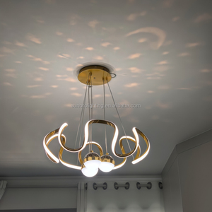 Đèn chùm <span class=keywords><strong>LED</strong></span> Lampara140W Điều khiển từ xa Đèn chùm <span class=keywords><strong>LED</strong></span> 3 màu có thể điều chỉnh độ sáng Đèn chùm trần cho phòng ăn Đảo bếp - Product Image 6