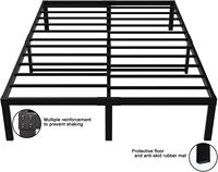 Matelas robuste fondation métal plate-forme cadres de lit pas de sommier nécessaire pour les meubles de chambre