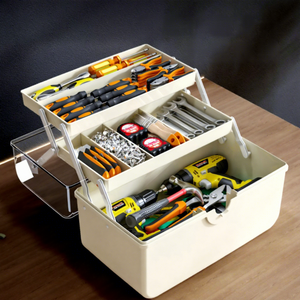 Caja de Almacenamiento Multiusos de 3 Niveles, en Oferta, de Plástico, para Manualidades, Organizador Plegable, Portátil, para Medicamentos y Herramientas - Product Image 2