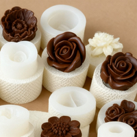 Moule en silicone pour décoration de gâteau 3D DIY, forme personnalisée, chocolat, fondant, sugarcraft, fleurs de rose