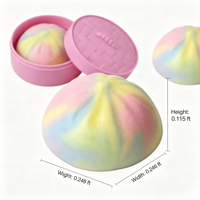Ensemble de jouets sensoriels anti-stress à presser, en forme de pain vapeur, dumpling et crème glacée, simulés, croustillants, tactiles, portables et de poche