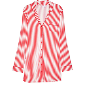 <span class=keywords><strong>Camicia</strong></span> da <span class=keywords><strong>notte</strong></span> da donna elegante da donna con stampa a righe rosse di alta qualità - Product Image 2