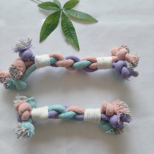 Jouets à mâcher pour chiens écologiques de couleur aléatoire, ensemble interactif en corde de coton, pour le nettoyage des dents molaires, fournitures pour petits chiens, en forme de cœur - Product Image 5