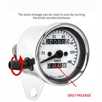 Tampilan Odometer Speedometer Tachometer Modifikasi Motor Baja Tahan Karat Baru untuk Retrofit/Peningkatan
