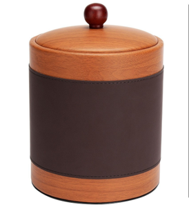 Xô Đá Rượu Sâm Banh Bằng Thép Không Gỉ Nhỏ Bằng Da <span class=keywords><strong>Pu</strong></span> Cho Phòng Khách Xô Đá Làm Mát Rượu Vang Có Kẹp - Product Image 5