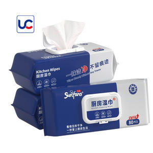 Toallitas Húmedas Extra Grandes con Aroma a Limón para Cocina Urbana, Toallitas Húmedas de Limpieza para Cocina, Eliminador de Grasa - Product Image 1