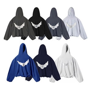 Sudadera con Capucha Corta Extra Grande de Diseño Nuevo de Invierno KANYE para Hombre, Fabricantes de Sudaderas con Capucha de Talla Grande Personalizadas - Product Image 4