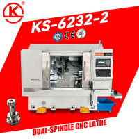 Pusat Pemesinan CNC Twin Spindle Tugas Berat KS-6232-2 untuk Pemotongan Logam Penggunaan Industri
