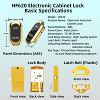Cerradura RFID HF620PDN de 125KHz con Respuesta Rápida para Piscinas, Spas, Clubes, Hospitales y Vestuarios Públicos