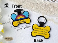Collier pour animaux de compagnie en silicone avec puce NFC personnalisable, écologique, pour identification, gravure vierge, personnalisé, pour animaux