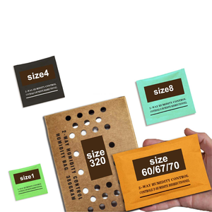 Paquete de Controladores de Humedad Portátiles Ecológicos Clásicos de 2 Vías y 67 Gramos, Color Marrón, RH 49%, con Humidificador para Almacenamiento Personalizado de Hierbas - Product Image 1