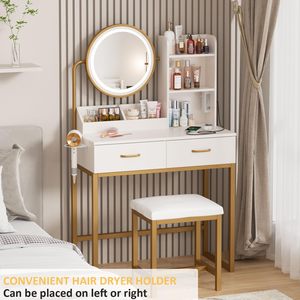 Mueble de Dormitorio Moderno y Ecológico con Panel de MDF, Espejo de Pie, Cajones, para Hotel, Dormitorio, Sala de Estar, Apartamento - Product Image 3