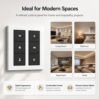Prime Matter Interrupteur mural tactile en verre pour maison intelligente, panneau de commande intelligent avec contrôle de scène pour hôtels et villas