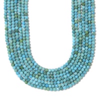 YMJ Original Hubei perles de pierre turquoise bleue 2mm 3mm 4mm 5mm perle ronde à facettes brillante pour la fabrication de bijoux