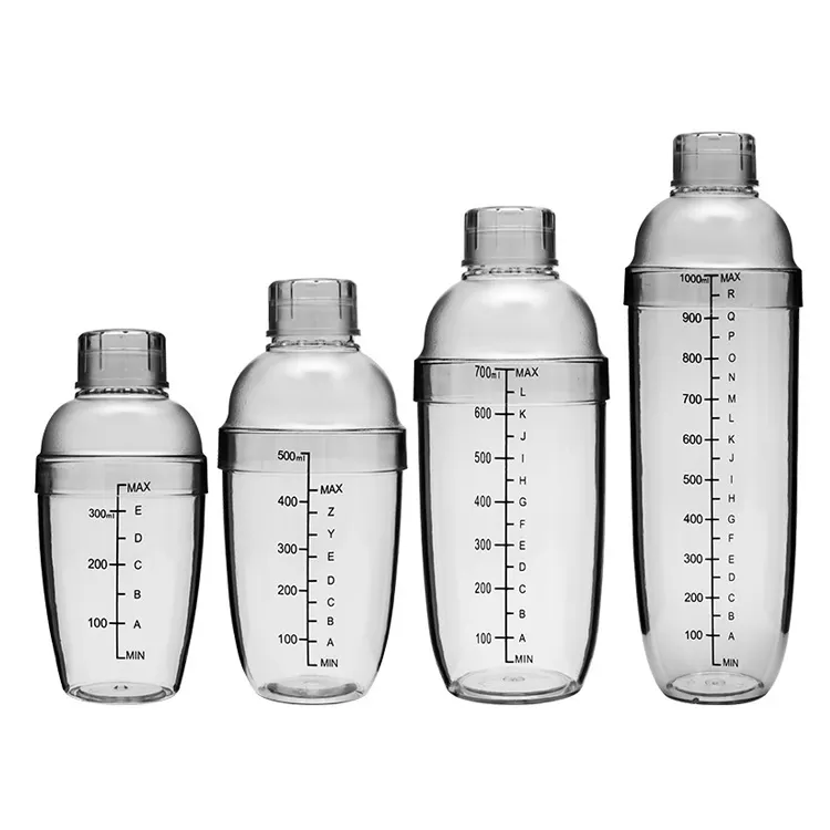 Kunststoff Cocktail Shacker 350ml 500ml 700ml 1000ml Bar Shaker