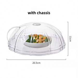 Cubierta Antisalpicaduras para Microondas, Protector Antisalpicaduras Transparente Grande para Microondas con Asa, Mantiene el Horno de Microondas Limpio - Product Image 3