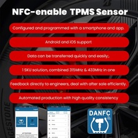 Capteur de pression des pneus NFC authentique QQr avec valve en caoutchouc, capteur universel programmable pour outil Autel
