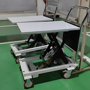 Mobile spring Lever Lift <b>Table</b> self-balancing lifting non-powered automatic lifting trolley adjustable compression spring - Product Image 5