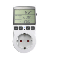 Interruptor Temporizador Digital con Control de Temperatura, Enchufe Programable para UE/Francia/Reino Unido/EE. UU.