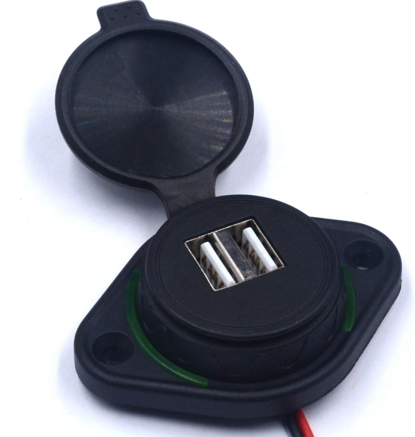 Double USB-A QC3.0 Bleu/Rouge/Vert/Blanc LED