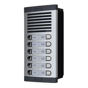 Bảng điều khiển cửa nhôm 12 gia đình 12 nút ấn tuôn ra bề mặt được gắn 1 + N dây Bộ khuếch đại đầy đủ chức năng Bảng điều khiển ngoài trời - Product Image 1