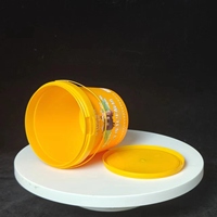 Fabricant en gros 1/2/3/4. Seaux ronds en plastique de 5/5 litres avec couvercles pour l'emballage des aliments
