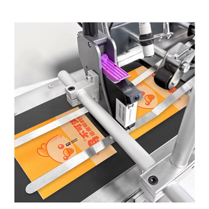 Nieuwe hogesnelheids automatische inkjetprinter codeermachine voor etiketten, kaarten, plastic zakken, papierverpakkingen met draagbaar touchscreen - Product Image 1