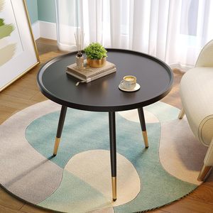Cross-border minimalist small <b>round</b> coffee <b>table</b>, sofa <b>side</b> <b>table</b>, balcony bedroom minimalist coffee <b>table</b>, living room - Product Image 1