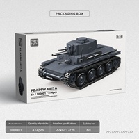 Jouet de construction intellectuel pour garçons et enfants, camion tracteur militaire en plastique ABS de type RSO-01, référence 300001-4, de marque tierce