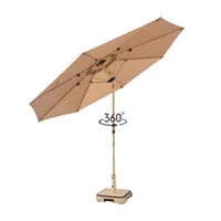 Personalizado su propio logotipo de diseño de gran tamaño sombrilla de jardín paraguas parasol jardín Banana voladizo paraguas