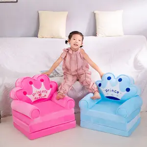 Set Sofa anak-anak, tempat tidur bayi malas dengan sandaran, 3 hewan kecil lipat, kursi Sofa anak-anak, kustom grosir