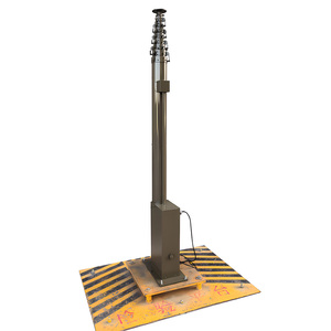 Mât télescopique robuste en aluminium de 15m à 30m, capacité de charge élevée de 50 kg, tour de levage avec câble interne pour communication - Product Image 5