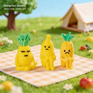 Petits accessoires créatifs en résine plastique pour artisanat, motifs de fruits, maïs et personnages de dessins animés, technique d'émail goutte à goutte - Product Image 3