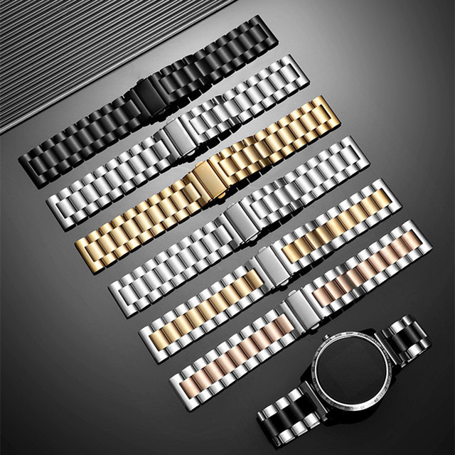 Pulseira De Relogio De Aco Inoxidavel Replacement 20mm 22mm Smart Solid Stainless Steel Watch Bracelet Metal Watch Band Straps