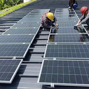 Module photovoltaïque solaire 150W 180W 200W Demi-cellule Tout noir Panneaux solaires mono 12V 18V pour système d'énergie solaire - Product Image 4