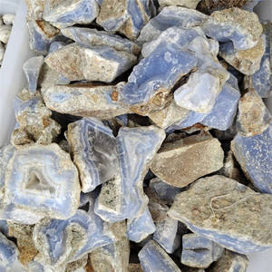 도매 천연 블루 레이스 마노 원시 크리스탈 스톤 치유 차크라 옥수 돌 - Product Image 4