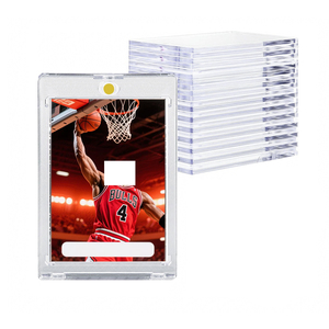 Hot bán siêu rõ ràng tùy chỉnh UV kháng dễ dàng mở một cảm ứng 35 PT mạnh mẽ từ acrylic thể thao trường hợp thẻ & slab - Product Image 1