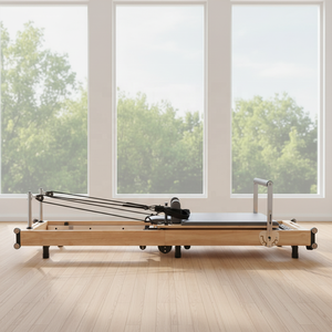 Machine de Pilates Reformer Pliante Professionnelle en Bois de Chêne avec Barre de Repose-Pieds Ajustable pour Studio de Pilates – Vente en Gros - Product Image 3