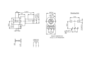 Modulo Potenziometro Sakae 7.5*14mm con Manopola - Product Image 6