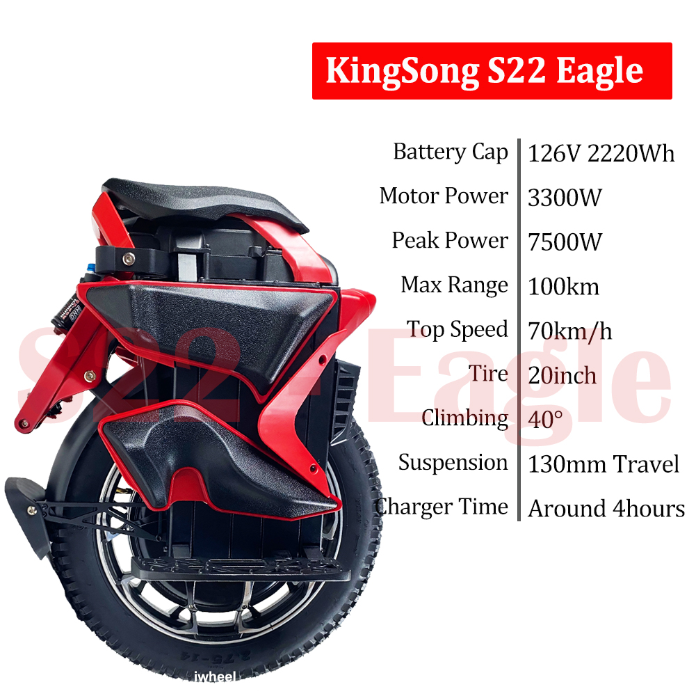 KinSong S22 Electric Unicycle 3300W Motor 20 Inch Off-road