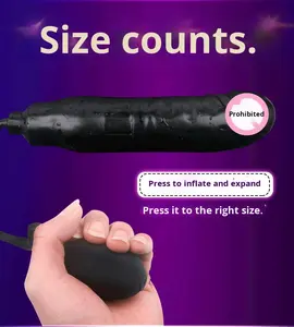 Tapón <span class=keywords><strong>Anal</strong></span> inflable, venta al por mayor, <span class=keywords><strong>Anal</strong></span> dilatador, masajeador, consolador expandible, consolador inflado de silicona con bomba, juguete sexual - Product Image 3