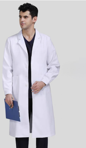 Manteau blanc en coton polyester de haute qualité en gros vêtements d'hiver anti-rides et anti-boulochage uniforme de médecin homme et femme - Product Image 6