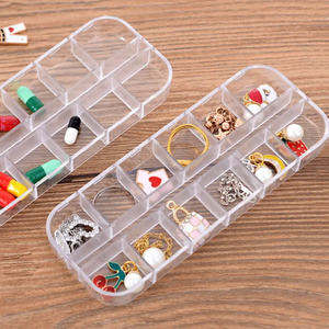 12 Grid Plastic <b>Storage</b> <b>Box</b> Nail Art Decor Accessories Diamond Painting <b>Tool</b> Jewelry Bead Salon Manicure Organizer Container - Product Image 6