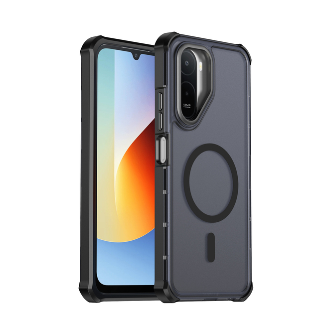 Strong Magnetic for Xiaomi Redmi A7 Pro Heavy Duty Drop Protection Translucent Matte Shockproof Phone Cover