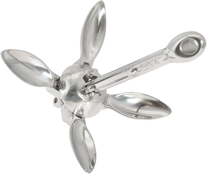 Ancre marine à quatre griffes en acier inoxydable 304 poli fin, griffe fixe pour yacht, pêche côtière, quincaillerie d'amarrage de haute qualité - Product Image 3