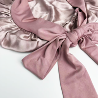 Accessoires Cheveux en Gros Logo Personnalisé Tendance Grands Bonnets de Nuit Réglables Bonnets en Satin Solide à Nouer pour Femme Bonnets Designer