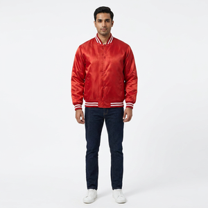 Satin Bomber Versity <b>Jacket</b> Custom Embroidery Silk Satin Varsity <b>Quilted</b> <b>Jacket</b> Baseball <b>Jacket</b> Pakistan - Product Image 1