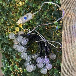 Festival noche burbuja estrella fiesta Año Nuevo lámpara cristal iluminación <span class=keywords><strong>exterior</strong></span> 20 LED árbol Luz Decoración patio Color bola cadena Luz - Product Image 5