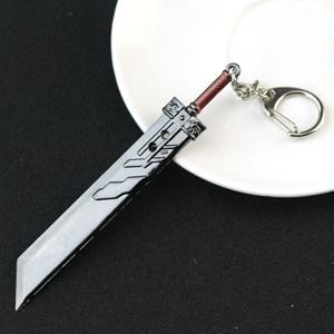 Llaveros Metálicos de Final Fantasy 7 para Hombre, Espada Buster de <span class=keywords><strong>Cloud</strong></span> <span class=keywords><strong>Strife</strong></span> y Cuchillo de Zack, Nuevo Modelo de Llavero del Juego Gótico - Product Image 3